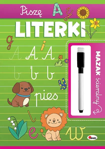 Książeczka - Piszę literki z mazakiem ścieralnym