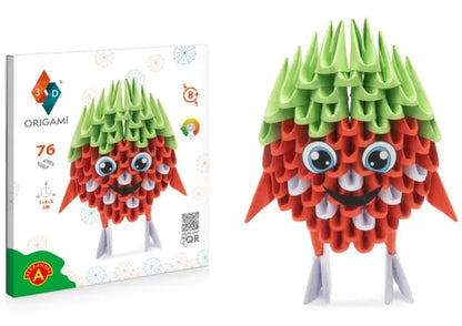 Origami 3d truskawka
