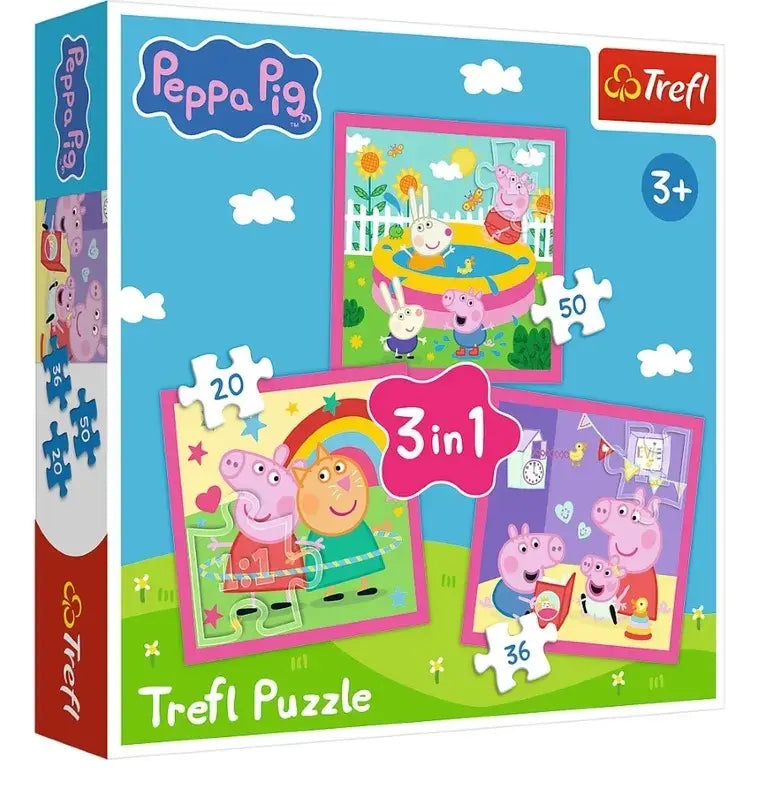 Puzzle 3w1 Peppa i przyjaciele