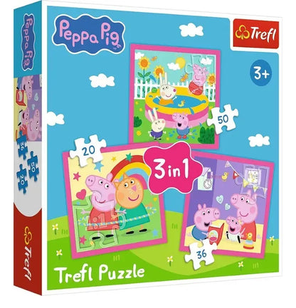 Puzzle 3w1 Peppa i przyjaciele
