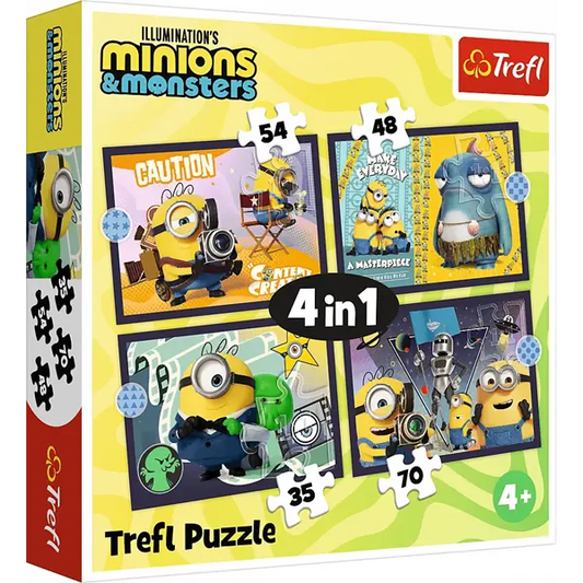 Puzzle 4w1 Nowe przygody Minionków
