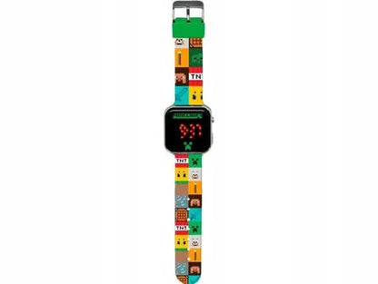 Minecraft zegarek cyfrowy LED