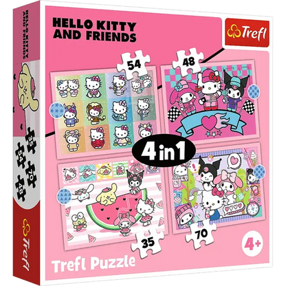 Puzzle 4w1 Sanrio Hello Kitty, Słodkie przygody