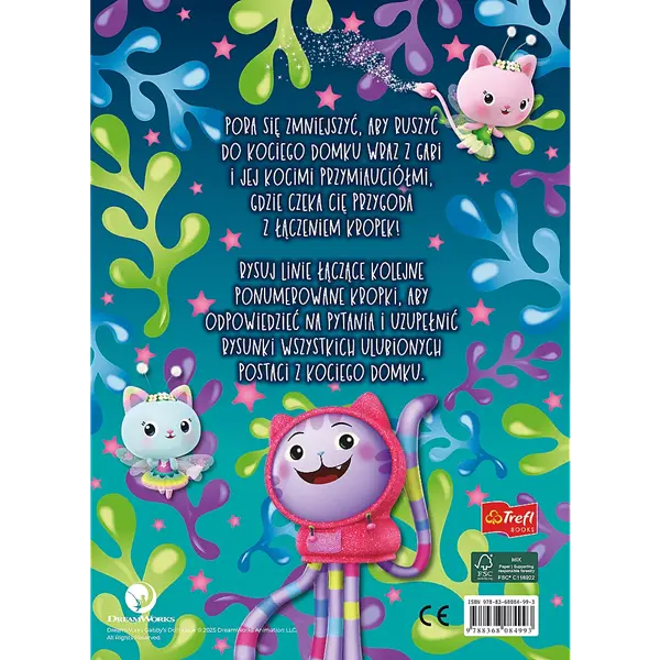 Książka aktywizująca Koci Domek Gabi - Połącz kropki