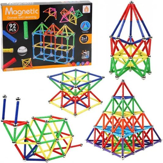 Klocki magnetyczne 92 elem. A-0966 91806