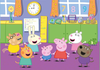 Puzzle 2x60 super kolor świnka peppa