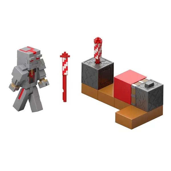 Minecraft wyrzutnia fajerwerków + figurka