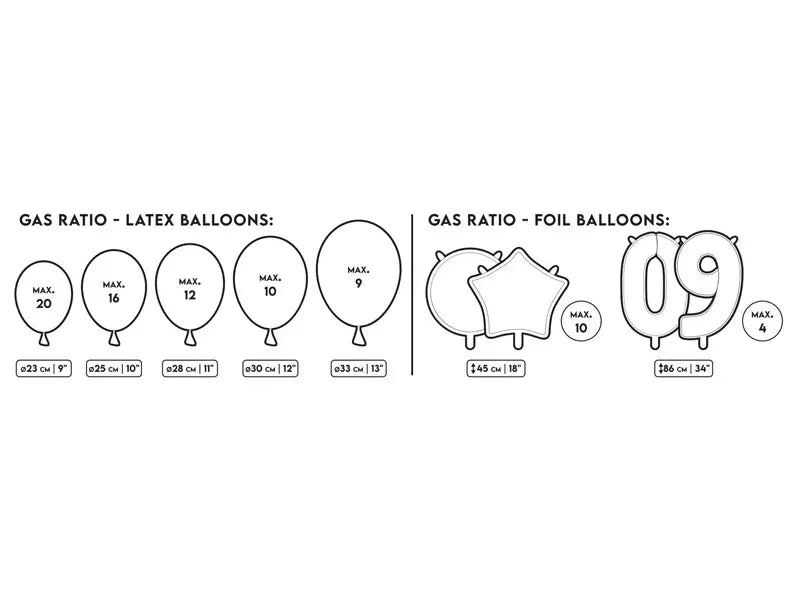 Butla z helem jasnoróżowa, 20 balonów 0,15 m³