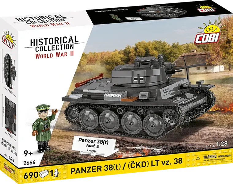 Klocki Historical Collection WWII Panzer 38(T)/CKD LT VZ.38 690 el.