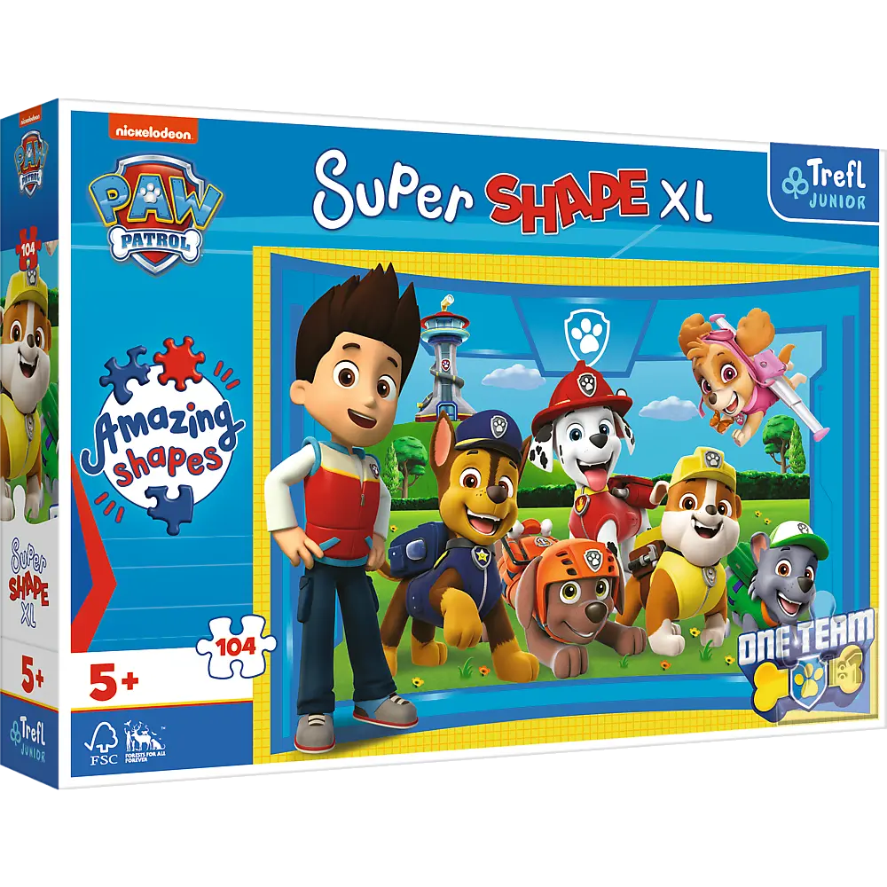 Puzzle super shape xl 104 elementy psi przyjaciele psi patrol