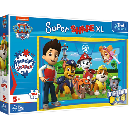 Puzzle super shape xl 104 elementy psi przyjaciele psi patrol
