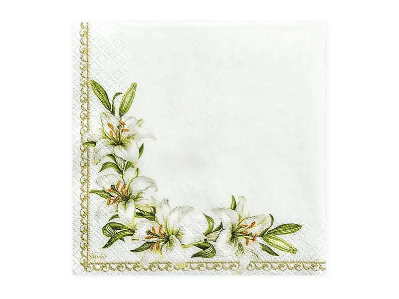 Serwetki Kielich biały 33 cm x 33 cm 20szt