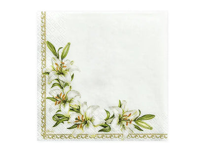 Serwetki Kielich biały 33 cm x 33 cm 20szt