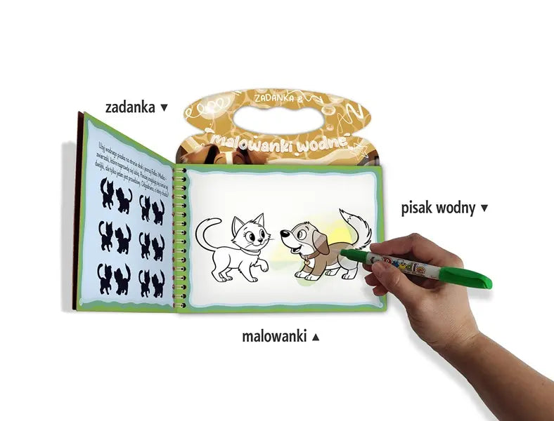 Zadanka i malowanki wodne. Zwierzęta domowe