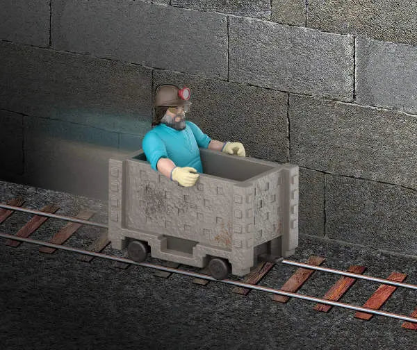 Minecraft Movie - zestaw Steve i wagon