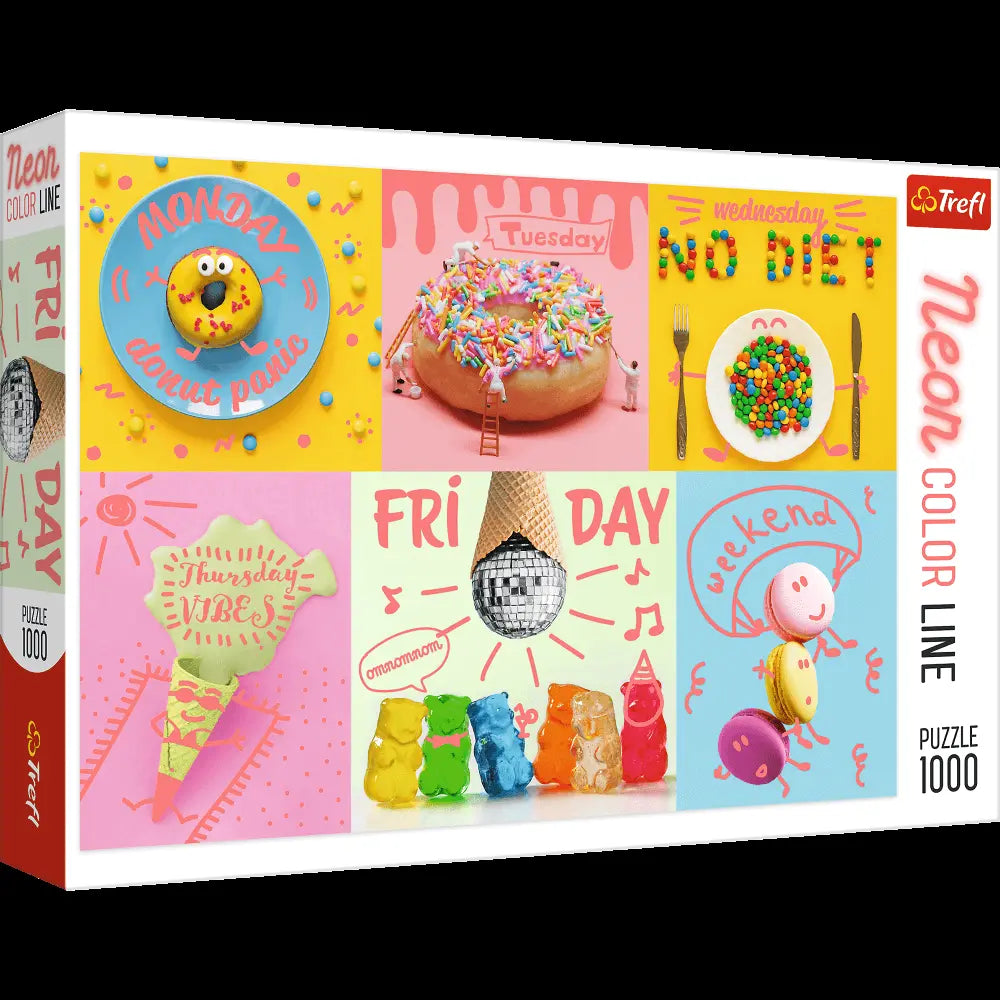 PUZZLE 1000 NeonColLine Słodki tydzień 10580