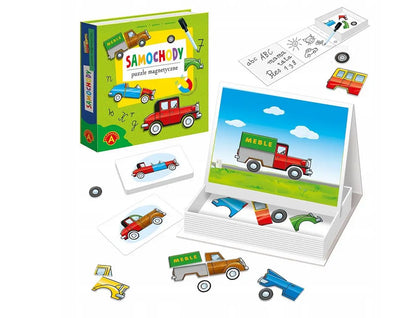 Puzzle magnetyczne układanka samochody