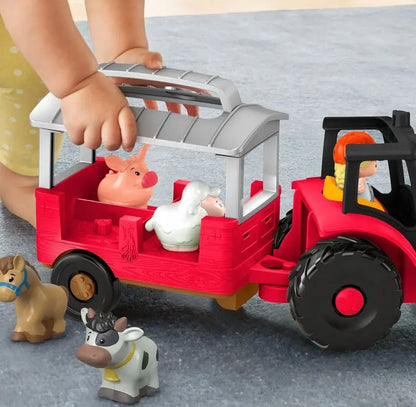 Little People traktor z przyczepą+zwierzątka
