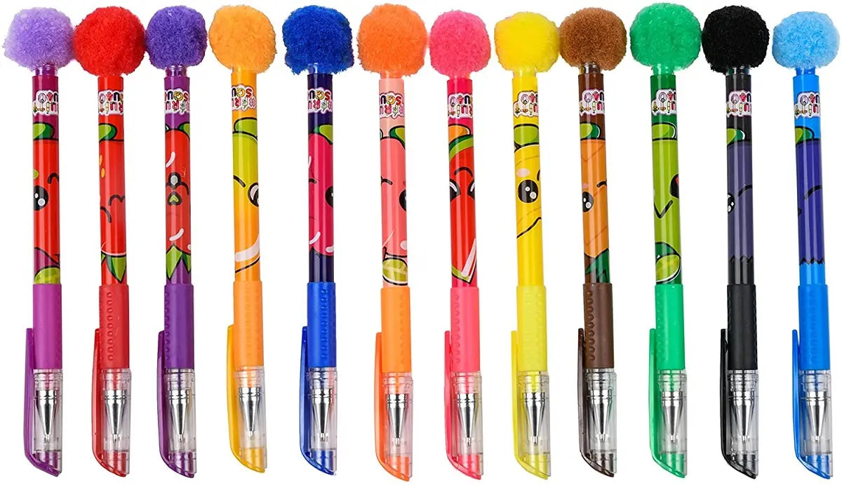 Fruity squad pachnące długopisy żelowe/pompon