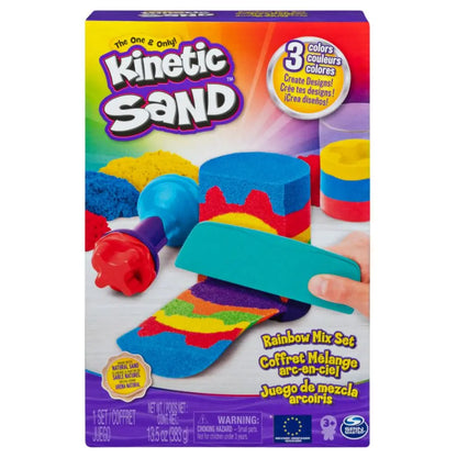 Kinetic sand zestaw tęczowych narzędzi