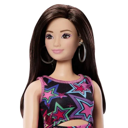 Barbie lalka Fashionistas w sukience w gwiazdki