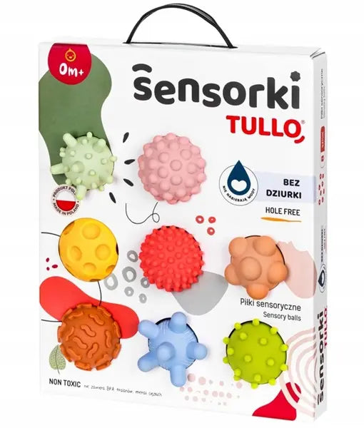Piłeczki sensoryczne - sensorki 8szt bez dziurki