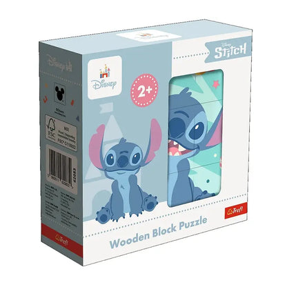 Drewniane klocki puzzle, Lilo i Stitch