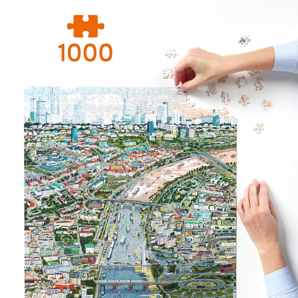 Puzzlove miasto warszawa 1000 elementów puzzle rodzinne