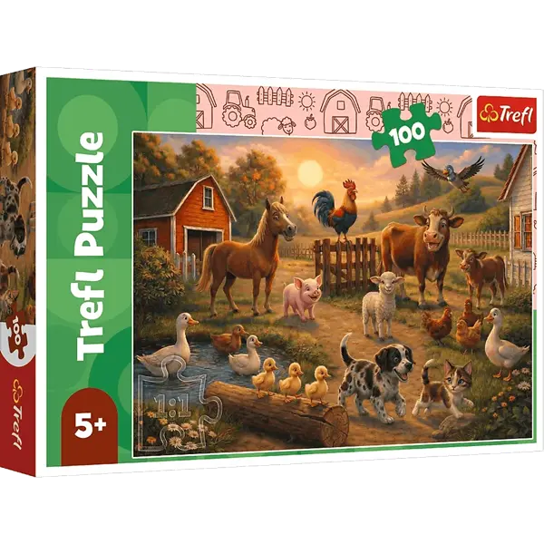 Puzzle 100 el. Przyjaciele ze wsi