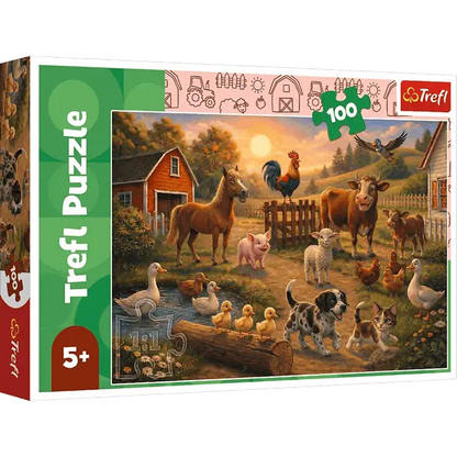 Puzzle 100 el. Przyjaciele ze wsi