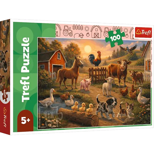 Puzzle 100 el. Przyjaciele ze wsi