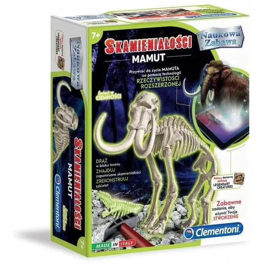 Naukowa zabawa skamienialości mamut