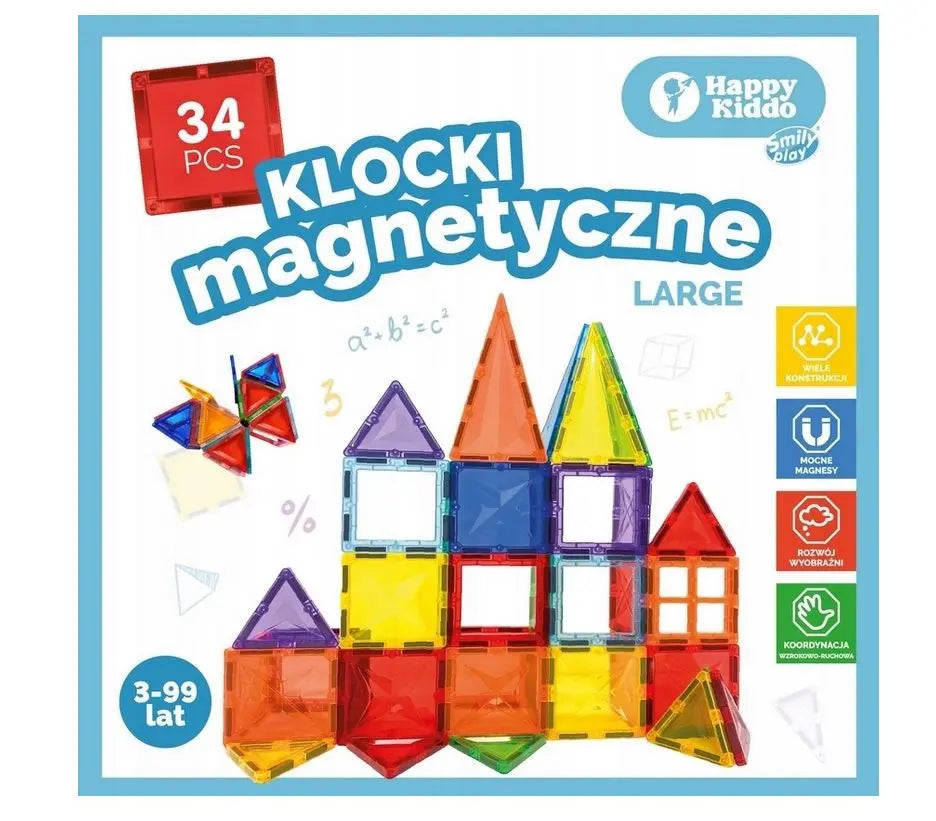 Klocki magnetyczne 34 elementów