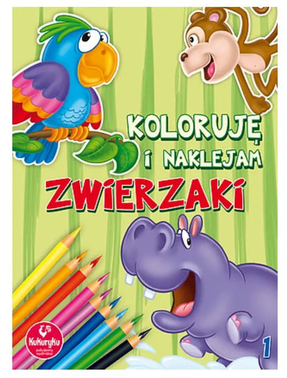 Koloruję i naklejam zwierzaki 1