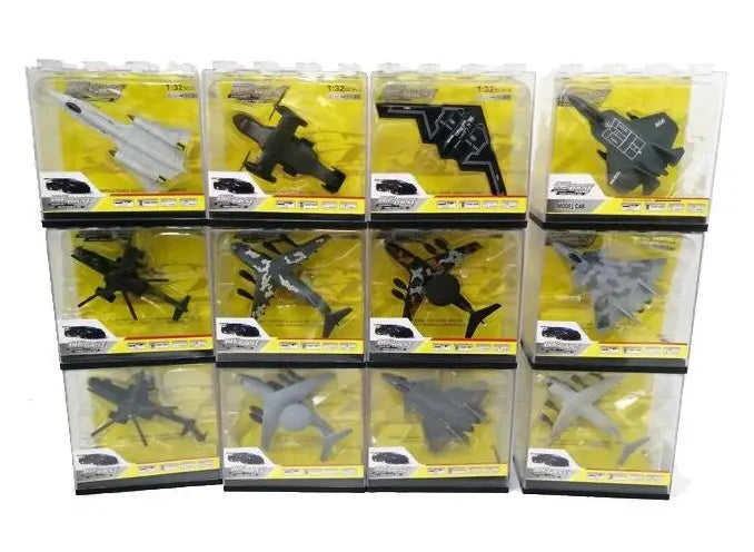 Samolot 10cm w pudełku typu klocek - 12 rodzajów