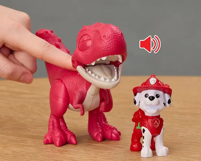 Psi Patrol Dino film, figurka dinozaur Rhubarb + Marshall