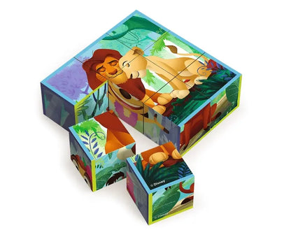 Drewniane klocki puzzle - Król Lew