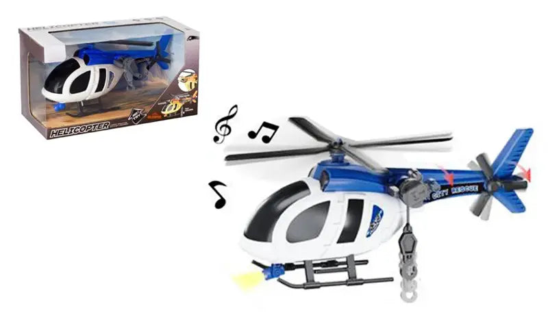 Helikopter policyjny ze światłem i dźwiękiem