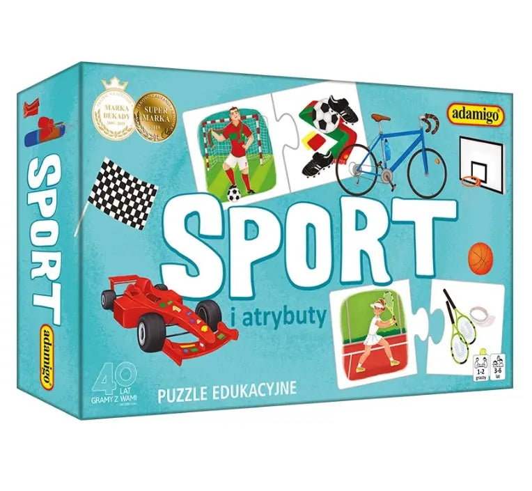 Sport i atrybuty puzzle edukacyjne