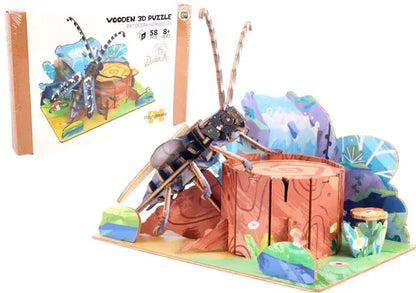 Puzzle drewniane 3D Chrząszcz w lesie 12589
