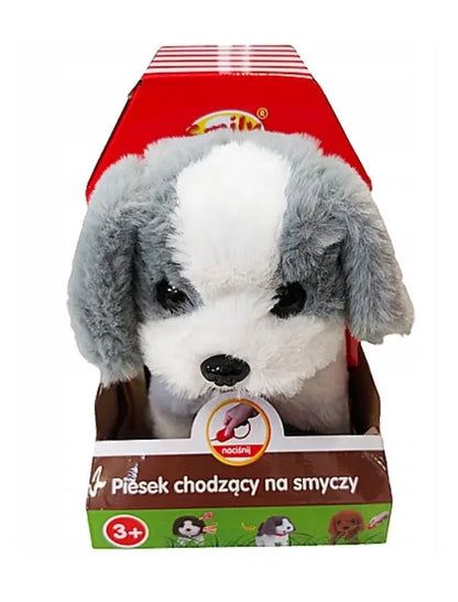 Piesek chodzący na smyczy smily play