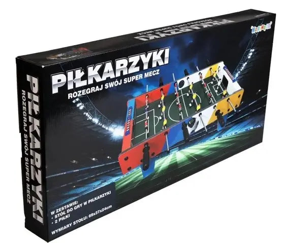 Gra piłkarzyki stołowe, drewniane, kolorowe
