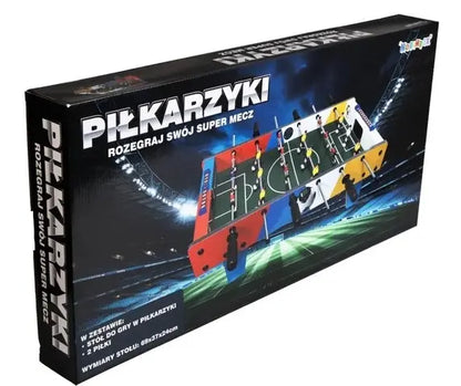 Gra piłkarzyki stołowe, drewniane, kolorowe