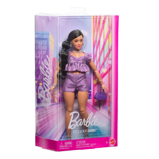 Barbie Deluxe Style, fioletowy strój