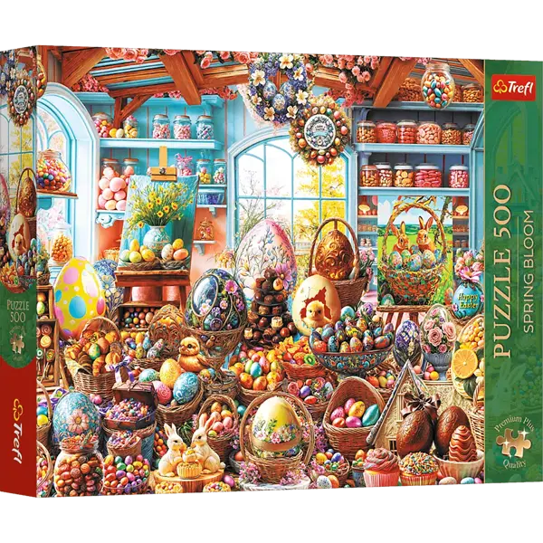 Puzzle Spring Bloom 500 el. Wielkanocny sklepik ze słodyczami