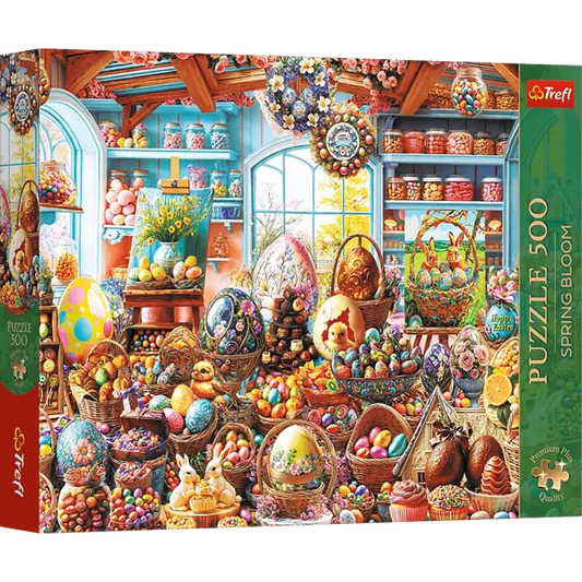 Puzzle Spring Bloom 500 el. Wielkanocny sklepik ze słodyczami