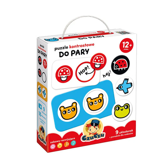 CzuCzu Puzzle kontrastowe Do pary 12 mies.+