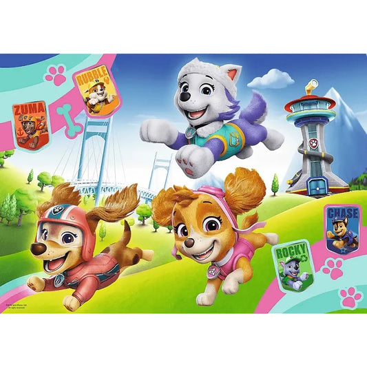 Puzzle z brokatem Psi Patrol 100 el. Błyszczące psiaki