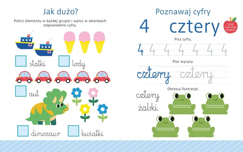 Książeczka - Mały geniusz, Wesołe cyferki