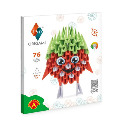 Origami 3d truskawka